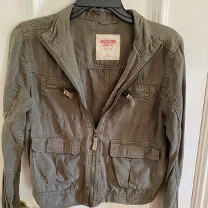 Army Green Jacket w/Zippered Front - Size S Mossimo Brand